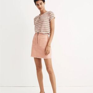 MADEWELL A-Line Zip Skirt Antique Coral Size 14
